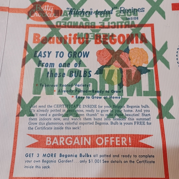 Vintage 1950s General Mills 10# flower bag Gold Medal - Picture 6 of 8